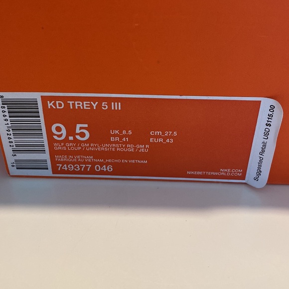KD TREY 5 III - original box - Picture 5 of 5